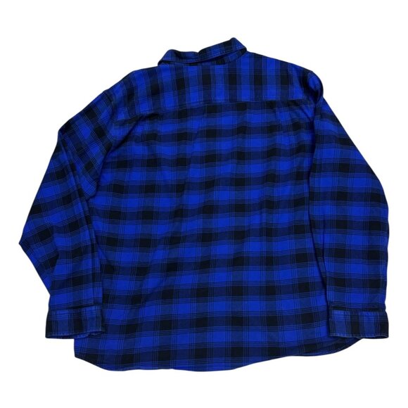 CARHARTT Plaid Blue Flannel Button Down Work Casual Shirt Mens XL - Picture 4 of 6